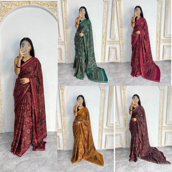 Comfortable Green Mal Cotton Saree with Ethnic Design and Border Printed Cotton Sarees Wholesale