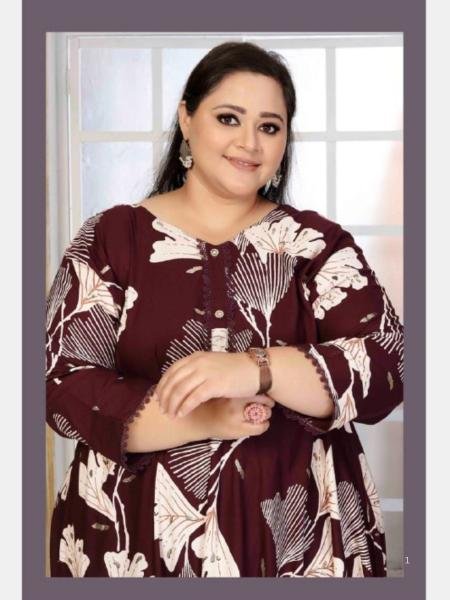 Comfortable Plus Size Rayon Long Kurti for Curvy Women Kurtis