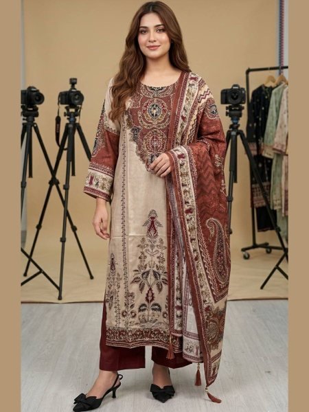 Comfortable Viral Printed Chinon Top Pant Set with Designer Dupatta For Daily Wear Ready To Wear Suit