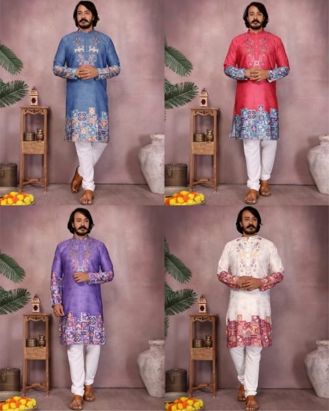 Compact Cream Festive Wear Heavy Khadi Cotton Kurta Pyjama for Men Kurta Pajama Wholesale