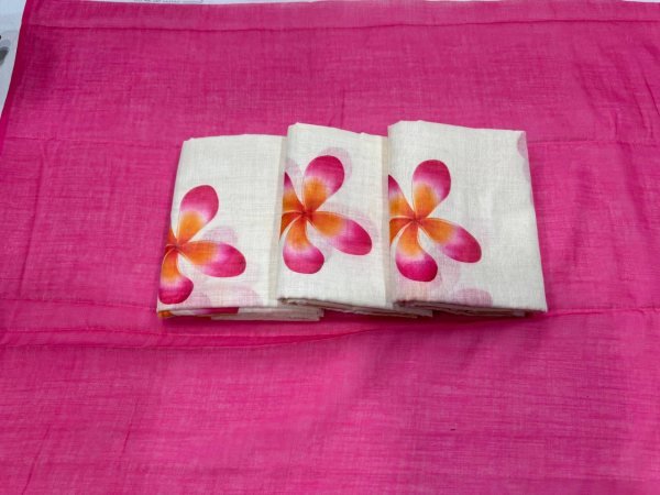 Compact White Linen Cotton Floral Digital Print Saree with Matching Blouse Piece  Printed Cotton Sarees Wholesale