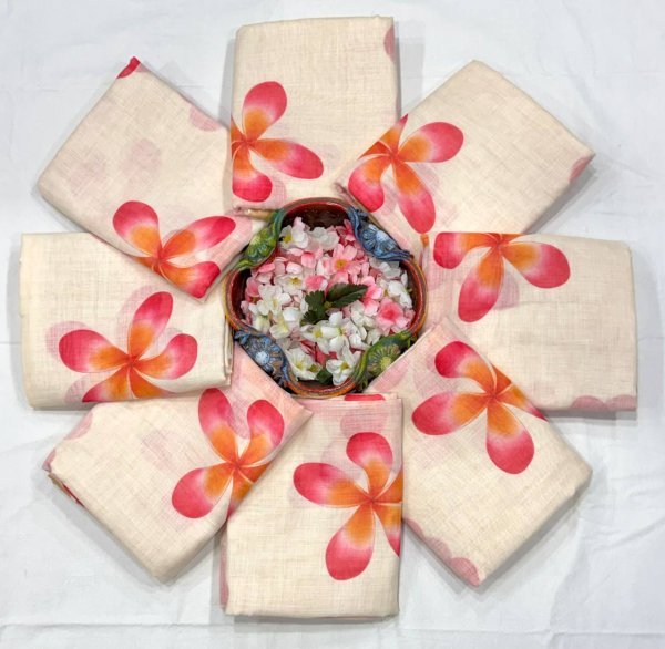 Compact White Linen Cotton Floral Digital Print Saree with Matching Blouse Piece  Printed Cotton Sarees Wholesale