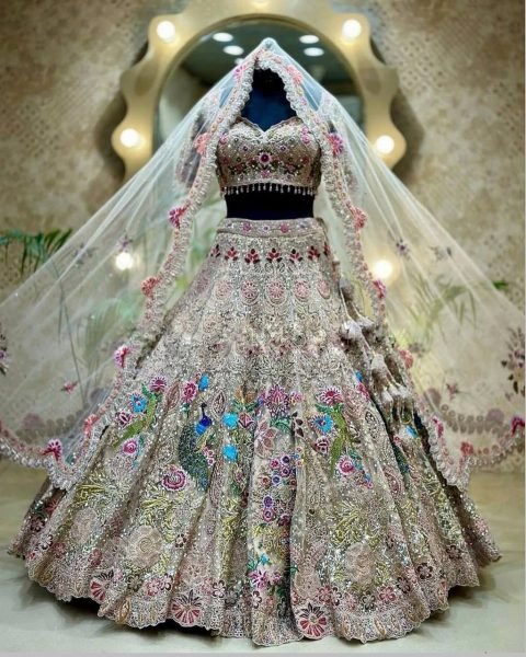 Compact White Semi Stitched Organza Lehenga with Heavy Cut Work at Manufacturer Price Bridal Lehenga Choli