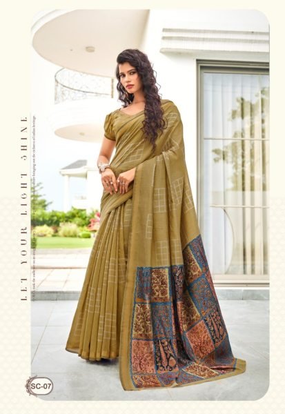 Contemporary Cotton Silk Saree with Crush Texture for Daily and Office Wear Cotton Sarees Wholesale