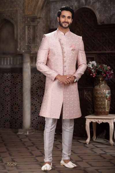 Contemporary Pink Ethnic Indo Western Outfit With Pajama for Party Wear Kurta Pajama Wholesale