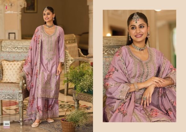 Contemporary Purple Premium Wedding Wear Heavy Chinon Suit with Dupatta Designer Plazzo Salwar Suits Wholesale