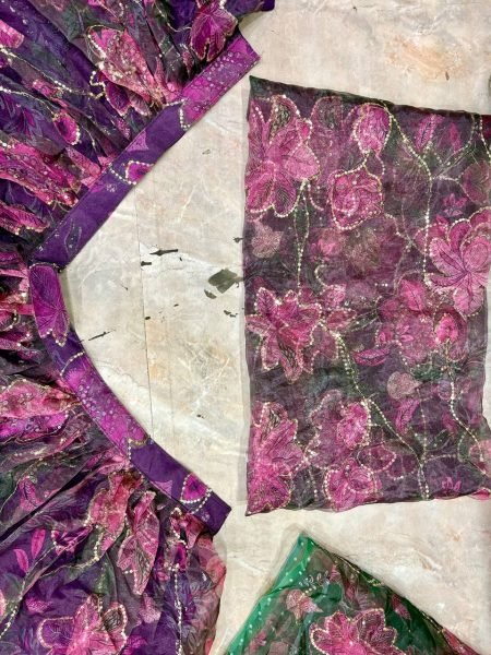 Contemporary Purple Tabby Silk Digital Printed Lehenga Choli with Figure Sequin Work Designer Lehenga Choli