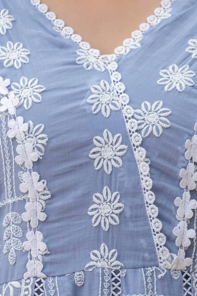 Corporate Collection Mal Cotton Gown lakhnowi Work With Bottom And Dupatta  Ready To Wear Collection