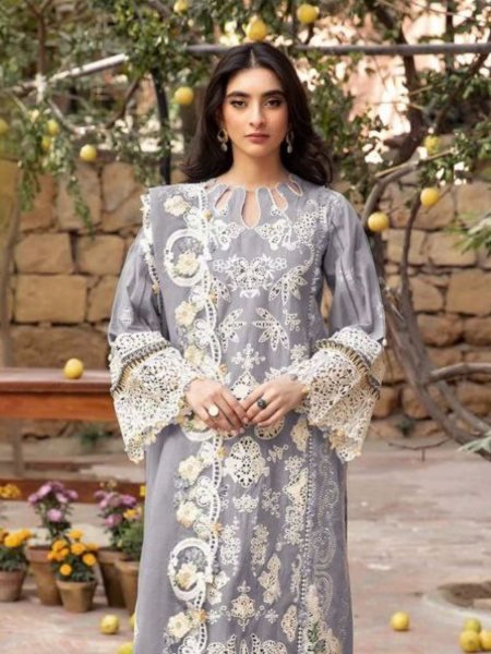 Cotton Chikankari Embroidered Pakistani Unstitched Suits by Saniya Trendz 7145 Salwar Kameez