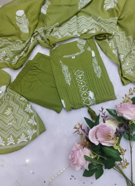 Cotton Hand Work Anarkali Kurta Pant Set at Manufacturer Rate  Straight Cut Long Kurtis