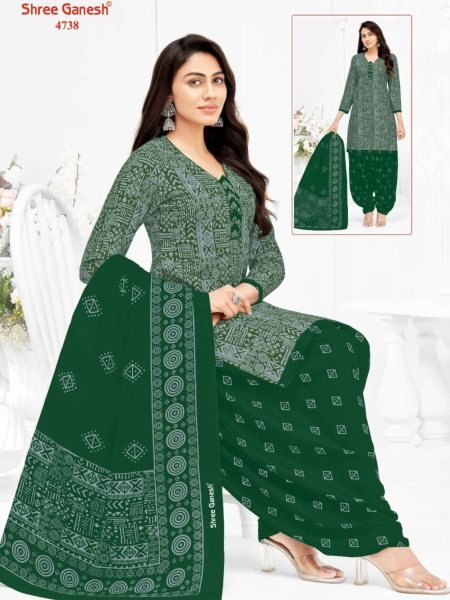 Cotton Patiala Dress Material Unstitched Daily Wear Set Dress Material 