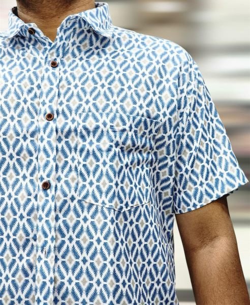Cotton Printed Half Sleeves Mens Casual Shirt For Men Stylish Summer Collection Mens Shirt