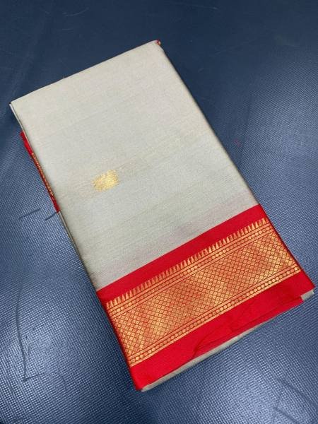Cotton Silk Saree with Gold Weaving Border and Contrast Blouse For Regular Wear Printed Cotton Sarees Wholesale