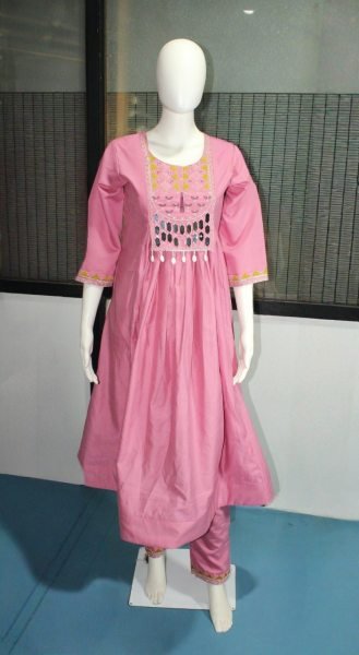 Creative Pink Latest Designer Top Pant Set for Women Festive Collection Anarkali Kurtis 