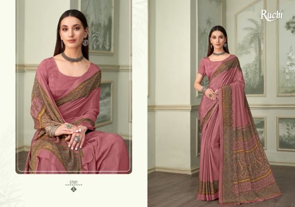 Crepe Silk Printed Lightweight Daily Wear Saree with Matching Blouse Available At Royal Export Silk Sarees Wholesale