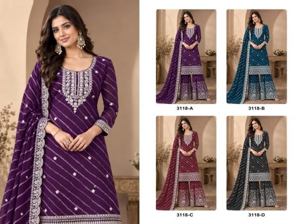 Customizable Black Digital Print Faux Georgette Embroidery Suit Set for Festival Designer Plazzo Salwar Suits Wholesale