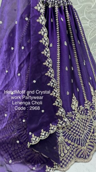 Customizable Purple Grand Wedding Lehenga with Premium Handwork Detailing Bridal Lehenga Choli