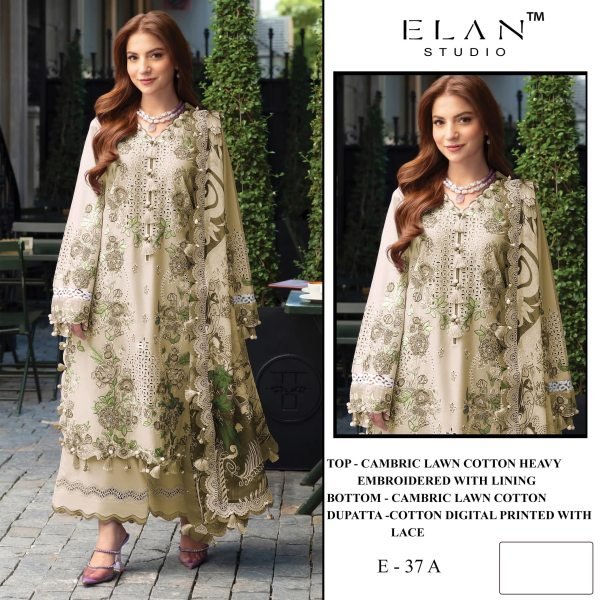 Dapper Cream Cambric Lawn Cotton Heavy Embroidered Suit with Dupatta at Wholesale Rate  Pakistani Suits Wholesale