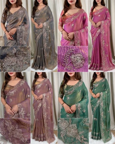 Dapper Green Heavy Sequence Saree With Matching Blouse At Wholesale Rate Designer Wedding Sarees Wholesale