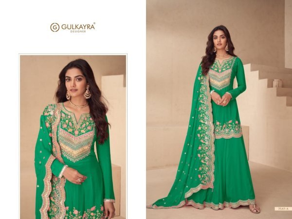 Dapper Green Real Chinon Embroidered Palazzo Suit Set for Wedding Wear  Designer Plazzo Salwar Suits Wholesale
