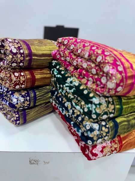 Dapper Maroon Pure Gajji Silk Gharchola Saree with Original Lagdi Patta Pallu Bandhej Sarees Wholesale