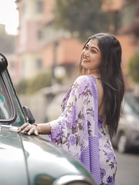 Dapper Purple Original Plain Linen Digital Print Saree with Matching Printed Linen Blouse Printed Cotton Sarees Wholesale