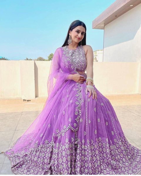 Dark Multicolor Georgette Lehenga Choli with Heavy Sequins Work Designer Party Wear Designer Lehenga Choli