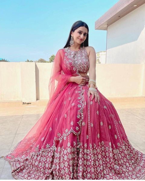 Dark Multicolor Georgette Lehenga Choli with Heavy Sequins Work Designer Party Wear Designer Lehenga Choli