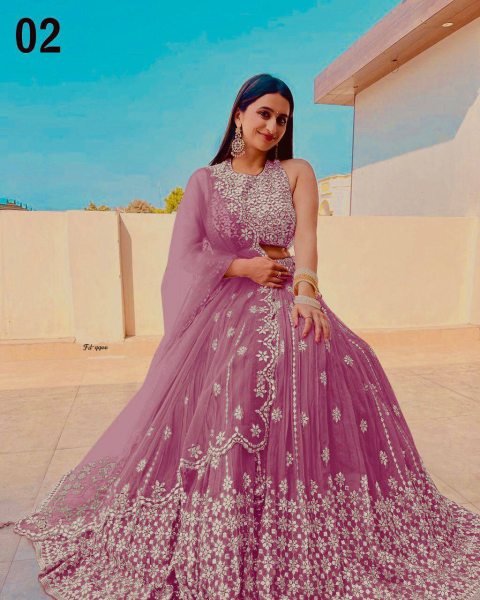 Dark Multicolor Georgette Lehenga Choli with Heavy Sequins Work Designer Party Wear Designer Lehenga Choli