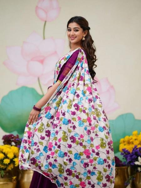 Dark Purple Color Kanjivaram Silk Lehenga Saree at Manufacturer Rates  Lehenga