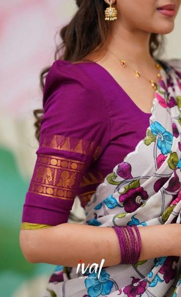 Dark Purple Color Kanjivaram Silk Lehenga Saree at Manufacturer Rates Half Saree Lehenga