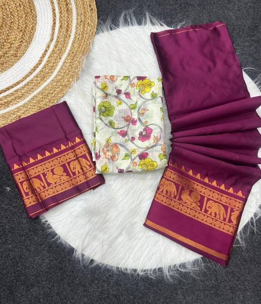 Dark Purple Color Kanjivaram Silk Lehenga Saree at Manufacturer Rates Half Saree Lehenga