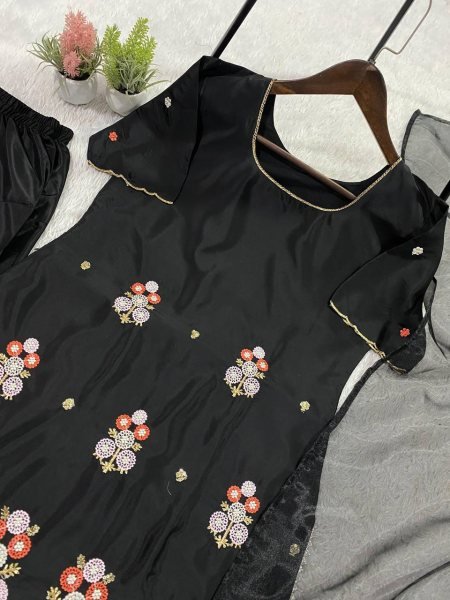 Dazzling Black Premium Quality Suit Set for Party Wear Women Ready To Wear Collection