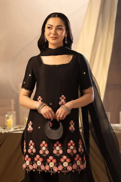 Dazzling Black Premium Quality Suit Set for Party Wear Women Ready To Wear Collection