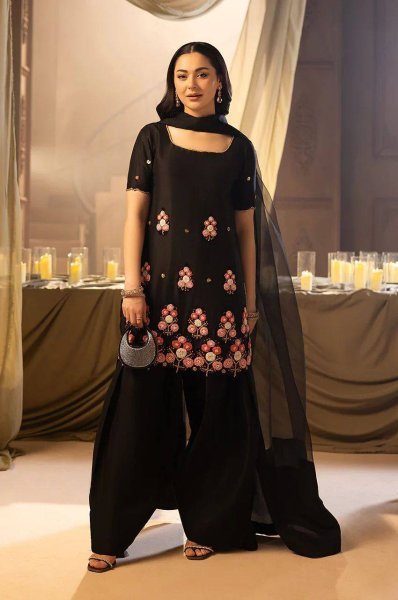 Dazzling Black Premium Quality Suit Set for Party Wear Women Ready To Wear Collection