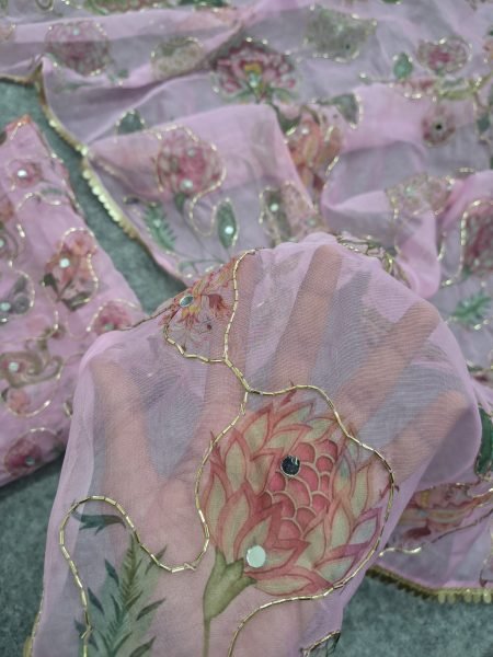 Dazzling Lavender Tabby Silk Saree with Unstitched Mirror Work Blouse at Wholesale  Silk Sarees Wholesale