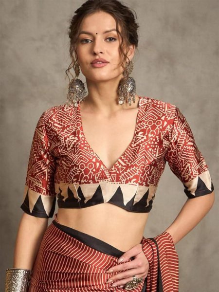 Dazzling Maroon Designer Semi Gajji Soft Silk Saree with Traditional Look for Women Silk Sarees Wholesale