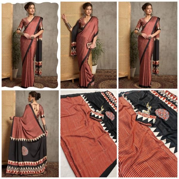 Dazzling Maroon Designer Semi Gajji Soft Silk Saree with Traditional Look for Women Silk Sarees Wholesale