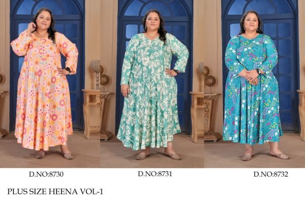 Dazzling Mint Green Elegant Long Rayon Kurti Collection for Curvy Ladies Fashion Plus Size Kurti / Gown