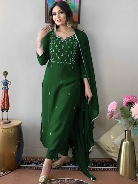 Dazzling Premium Quality Rayon Slub Kurti Set With Beautiful Embroidery Work for Resellers and Retailers Embroidery Kurtis 