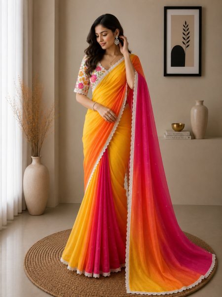 Dazzling Purple Shards Premium Summer Linen Saree Collection for Women 