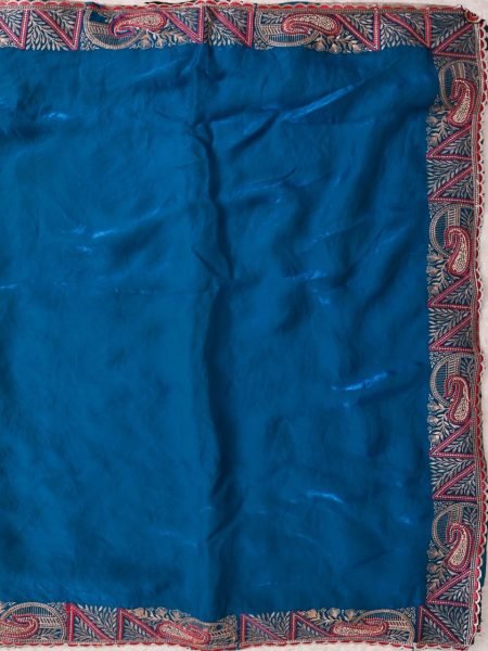 Dazzling Red Soft Fendy Satin Silk Saree with Rich Embroidery Work For Wedding Designer Wedding Sarees Wholesale