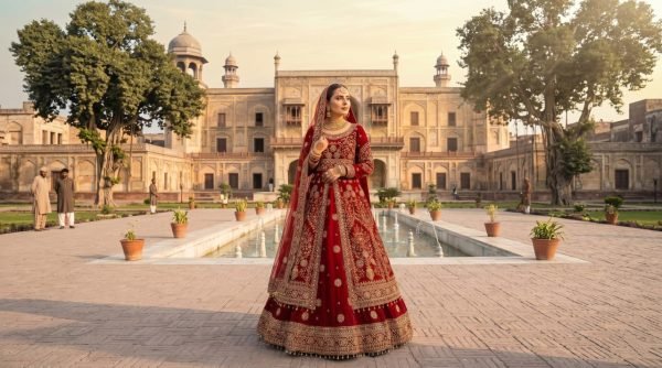 Dazzling Red Velvet Bridal Lehenga with Embroidered Anarkali Top For Bridal Wedding Bridal Dress Wholesale