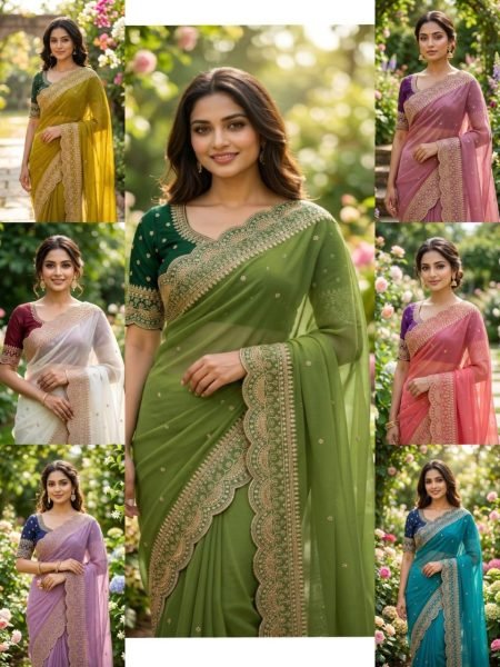 Dazzling Teal Blue Stylish Lightweight Saree with Multi Thread Embroidery Work Design Embroidery Sarees Wholesale