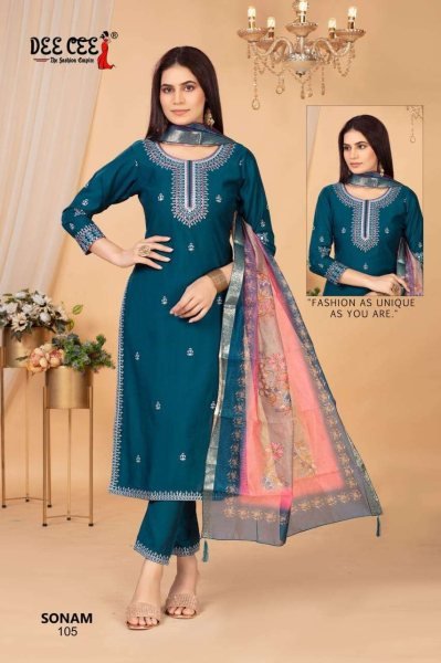 Deecee Sonam Vatican Suit Set Embroidered Kurti with Digital Dupatta  Full Set Kurti
