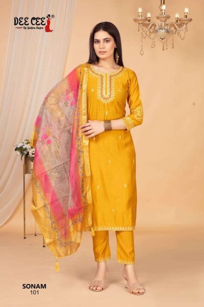 Deecee Sonam Vatican Suit Set Embroidered Kurti with Digital Dupatta  Full Set Kurti