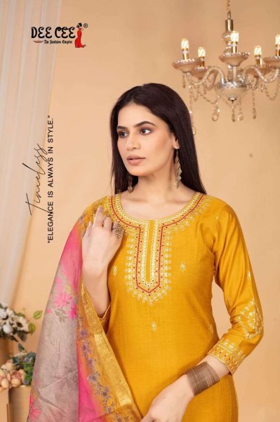 Deecee Sonam Vatican Suit Set Embroidered Kurti with Digital Dupatta  Full Set Kurti