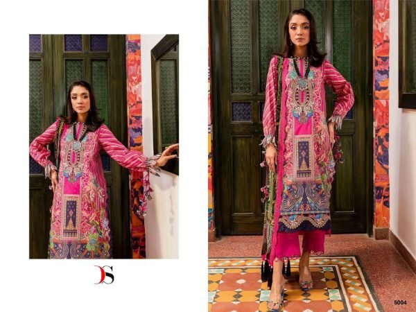 Deepsy Bliss Lawn Pure Cotton Embroidered Pakistani Suit Material with Chiffon Dupatta Pakistani Suits Wholesale