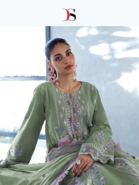 Deepsy ELAN 4 Cotton Suits with Heavy Thread Work and Mal Mal Dupatta  Salwar Kameez