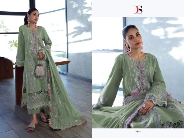 Deepsy ELAN 4 Cotton Suits with Heavy Thread Work and Mal Mal Dupatta  Pakistani Suits Wholesale